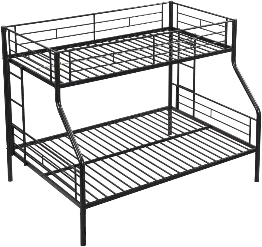 BUNK Bed Pink Twin Over Twin (Black + Metal-2)