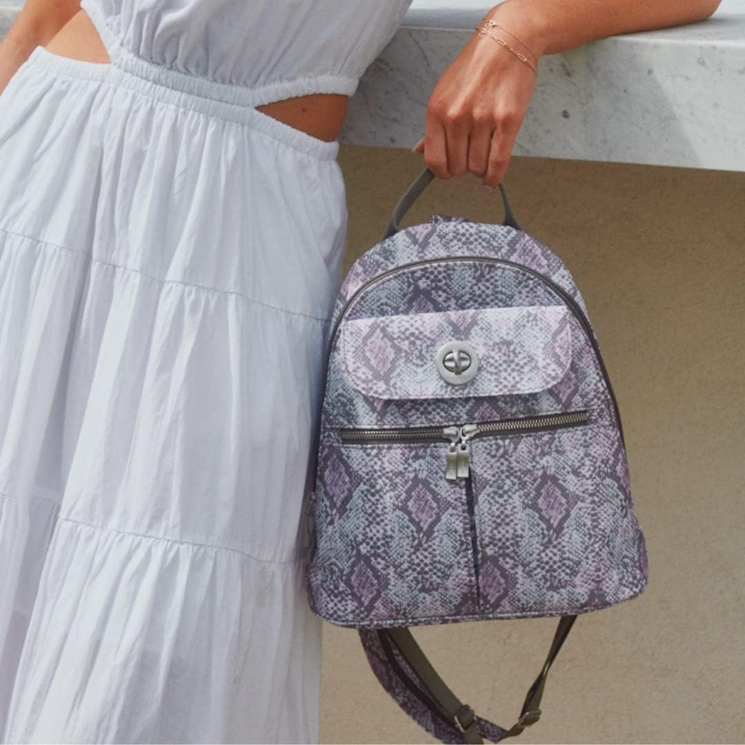 Baggallini Naples Convertible Backpack - Travel Sling Crossbody - 12' Nylon Handbag w/RFID & Padded Tablet Sleeve