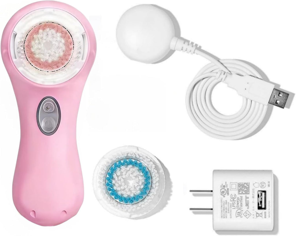 Sonic Facial Cleansing Brush, Multi-Functional Electric Facial Cleaner, for Skin Cleansing, Pink