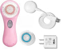 Sonic Facial Cleansing Brush, Multi-Functional Electric Facial Cleaner, for Skin Cleansing, Pink