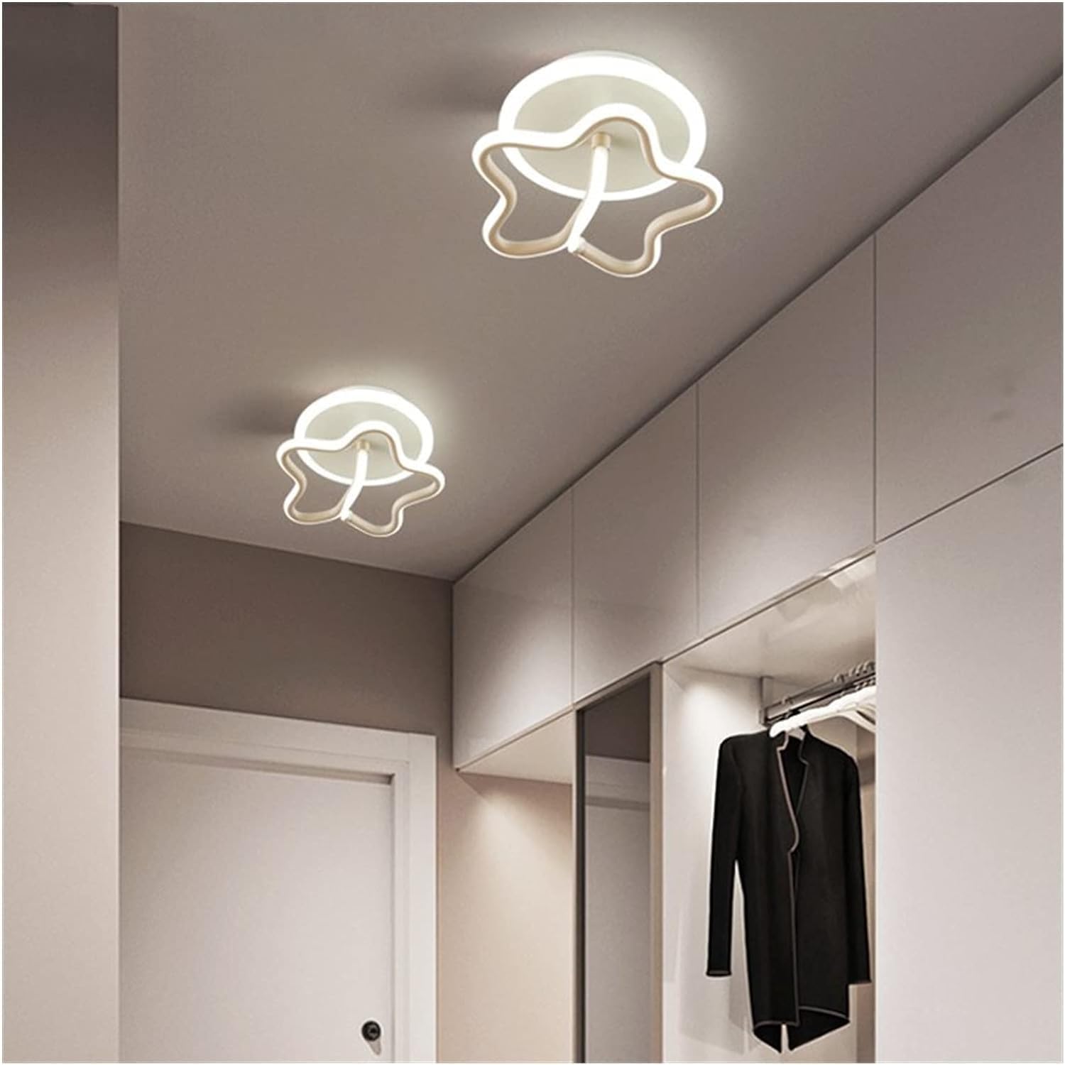 Gold Led Ceiling Lights Compatible with Living Room Bedroom - Hall Corridor Lamp Stars Loft Stairs Light Luminaria,Chandelier