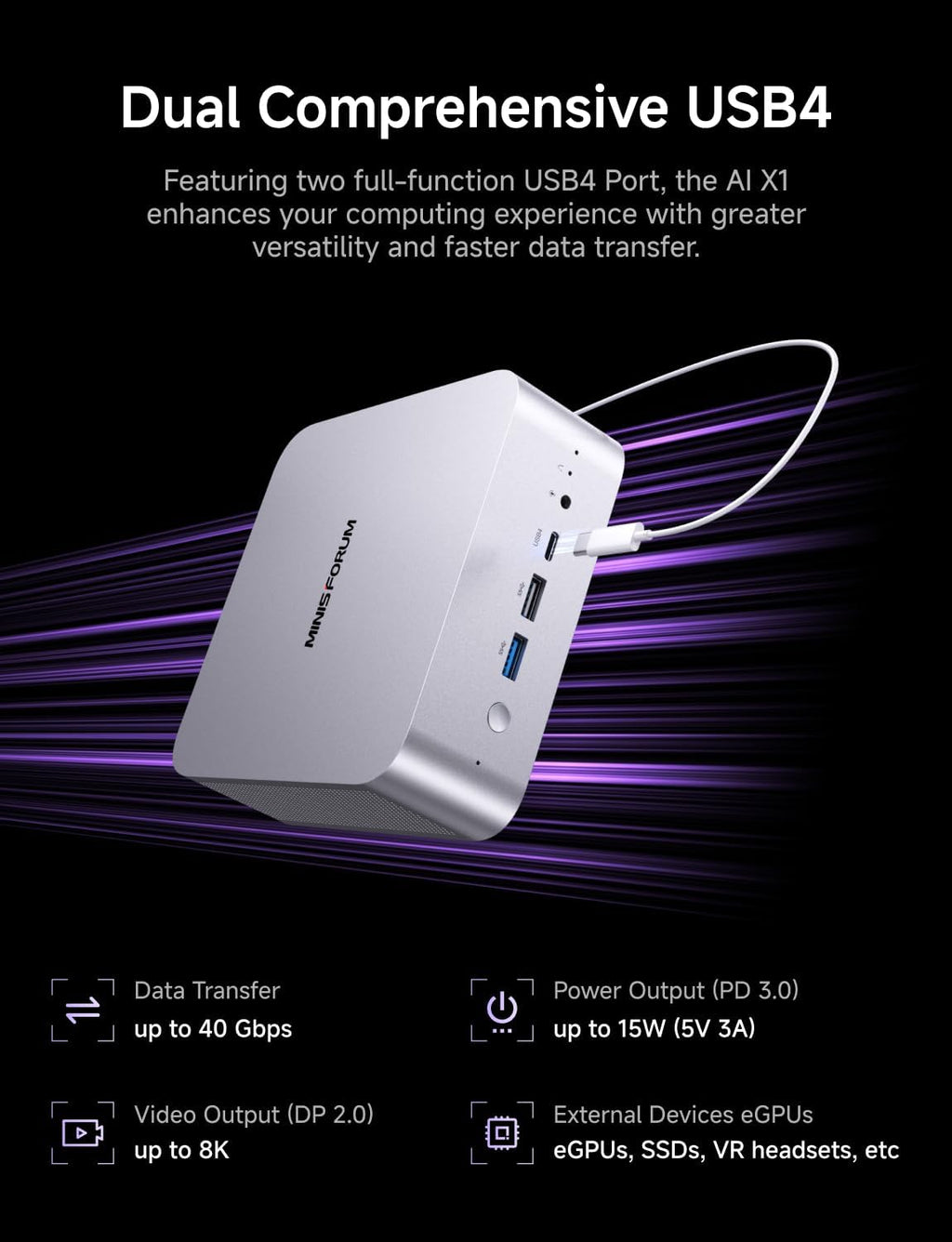 MINISFORUM Mini PC X1-255 AMD Ryzen 7 255 Barebone with 2x DDR5 Slots + 2x PCIe4.0 SSD Slots Desktop Computer, HDMI|DP|2xUSB4, 2.5G Lan/WiFi7/BT5.4, Built-in Dual Microphones, Radeon Graphics Micro PC