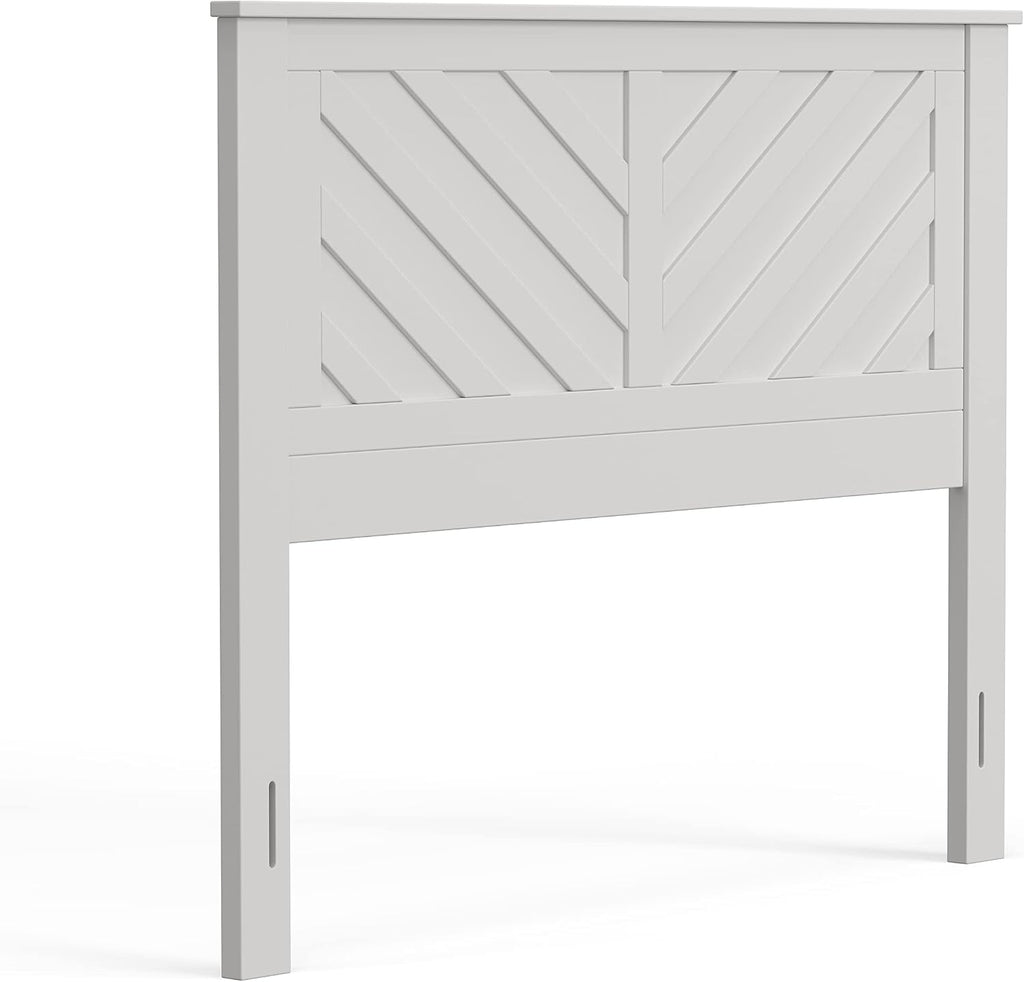 Glenwillow Home LaFerme Wood Panel Headboard in White - Full Size