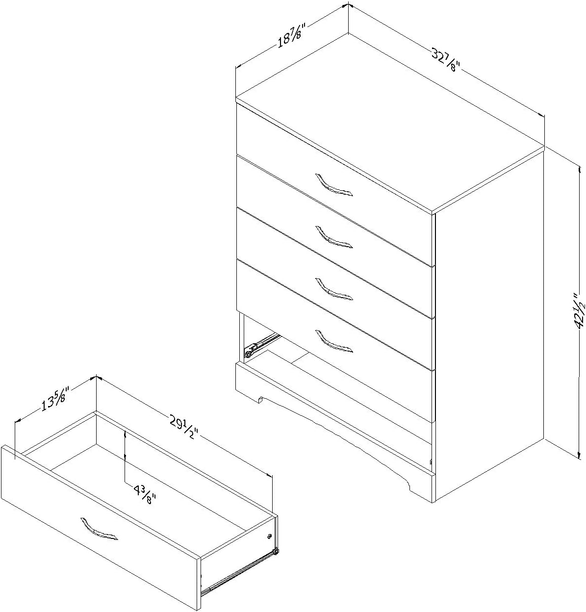 South Shore Step One 5-Drawer Chest, Pure White