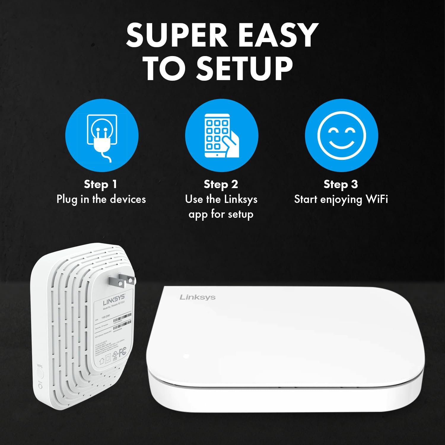 Linksys Router & WiFi Extender Combo,Includes WiFi 6 Router and WiFi Range Extender for Superior Coverage, Ideal for WiFi Extender Signal Booster and Internet Router for Reliable Internet Performance