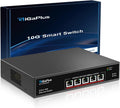 5-Port 10Gb Ethernet Switch Unmanaged with 5 x 10Gb RJ45 Ports, GiGaPlus 10Gbe Network Switch Easy for 10G NAS, PC, WiFi7 Routers, 10G NIC/Adapters. 100Gbps Switching Capacity. Desktop/19-inch Rack