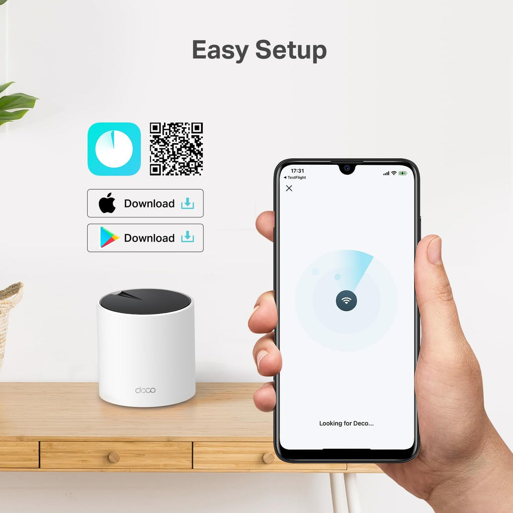 TP-Link Deco X55 Pro AX3000 Whole Home Wi-Fi 6 Mesh System - Coverage up to 6500 Sq.Ft & up to 150 Devices, 2x2.5G WAN/LAN Ports, 4 Streams, Wired Ethernet Backhaul, Ideal for 1Gig+ Internet, 3-Pack