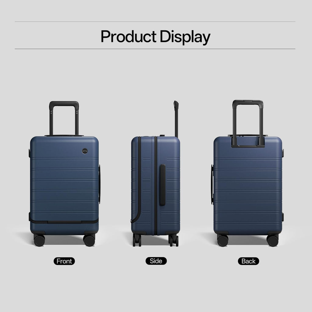 Top Opening PC Hard Shell Suitcase, 20-inch International Carry On Luggage with TSA Lock, 360 Silent Spinner Wheels, Lightweight - Ideal for Business Travel Suitcase (Blue, Carry-On 20-Inch)