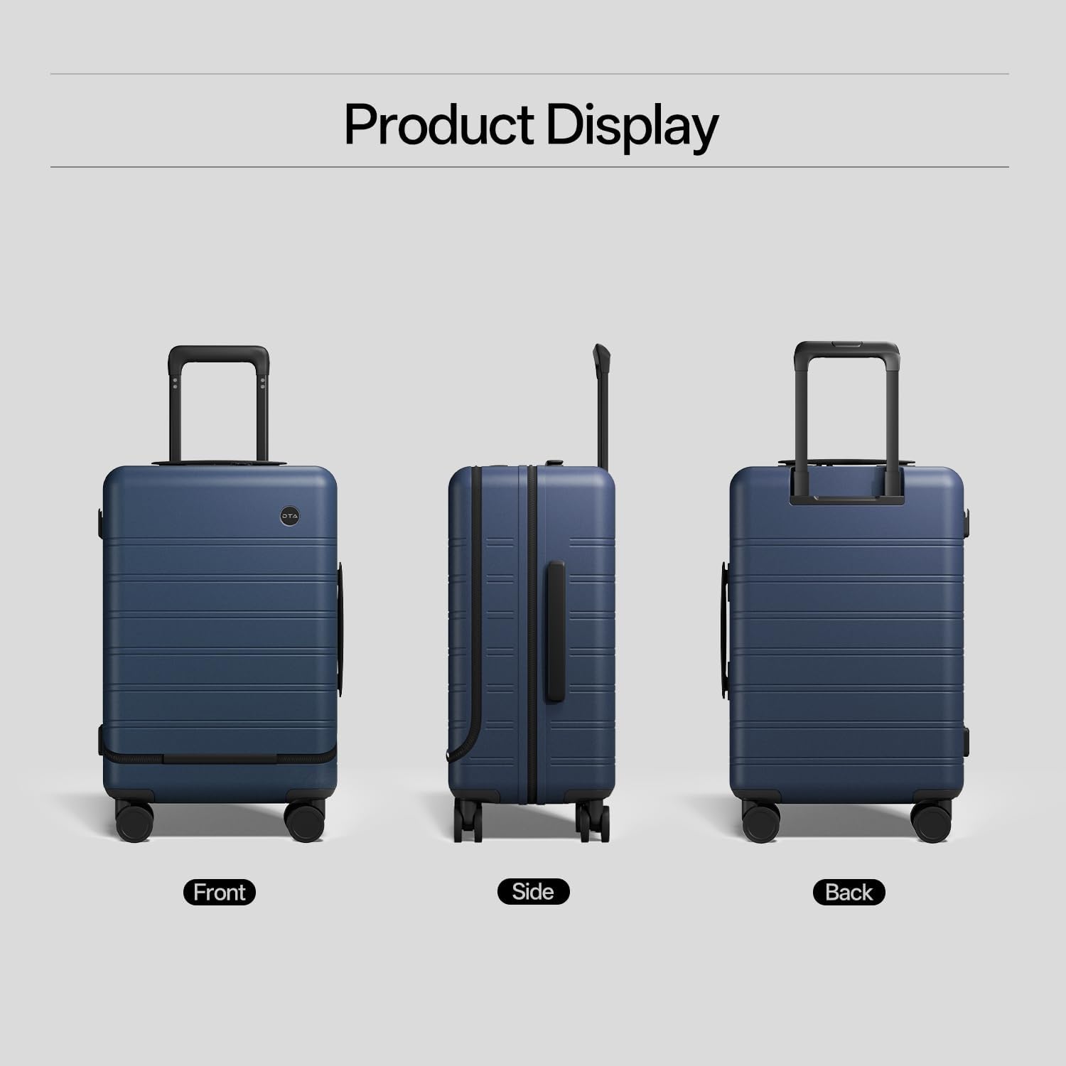 Top Opening PC Hard Shell Suitcase, 20-inch International Carry On Luggage with TSA Lock, 360 Silent Spinner Wheels, Lightweight - Ideal for Business Travel Suitcase (Blue, Carry-On 20-Inch)