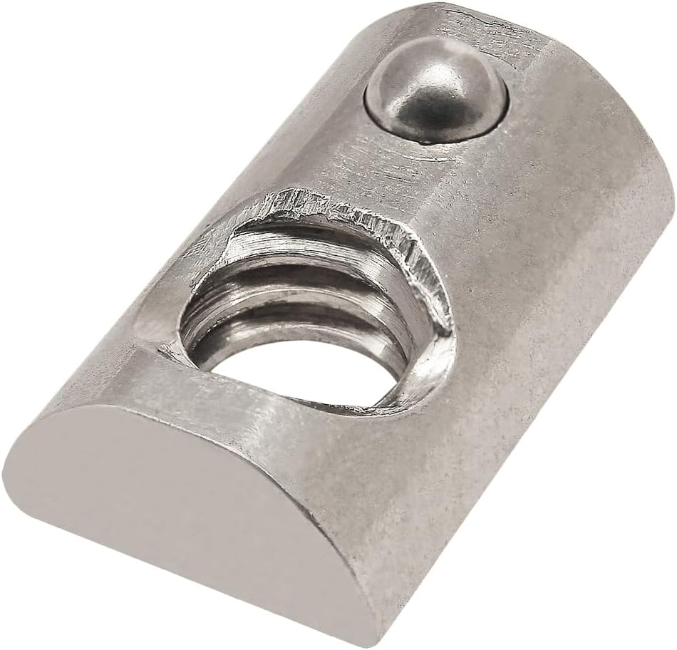 8020, 3670, 10 Series 1/4-20 Stainless Steel SS Roll in T-Nut with Ball Spring 80/20 T Slot Accessories for Aluminum Extrusion Hardware Nuts (500 Pack)