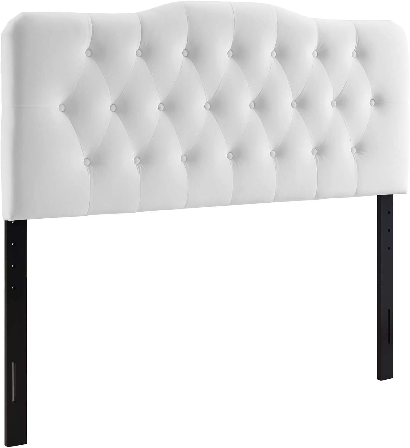 Modway Annabel Diamond Tufted Performance Velvet Queen Headboard in White