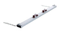 Vestil HDFMS-72 Steel Forklift Heavy Duty Sweeper Magnet 70 in. Sweep Width 130 Lb. Capacity Silver