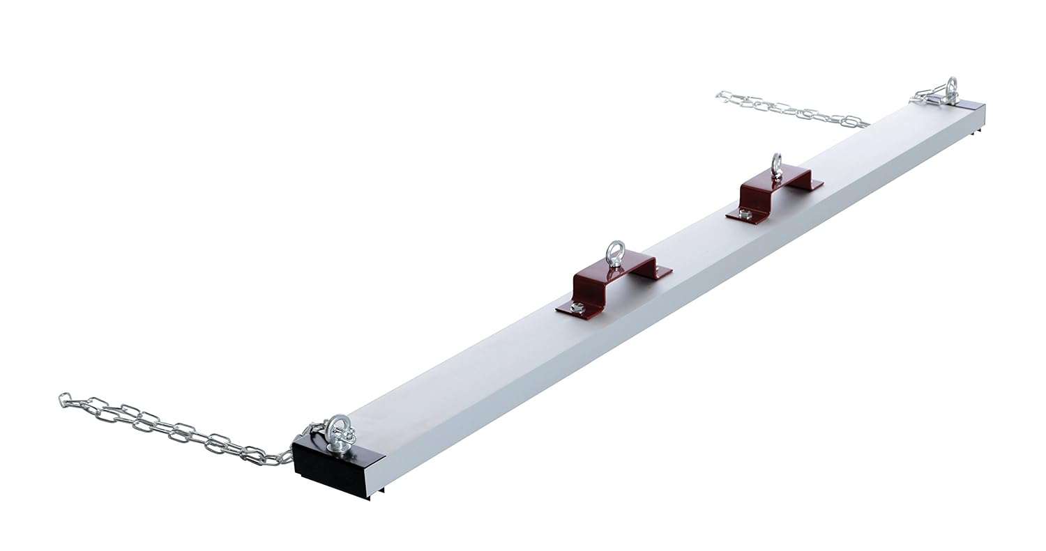 Vestil HDFMS-72 Steel Forklift Heavy Duty Sweeper Magnet 70 in. Sweep Width 130 Lb. Capacity Silver