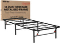 AMBEE21 Golden Gate Beds Foldable Metal Bed Frame – Sturdy Iron Platform, No Box Spring Needed, Portable & Collapsible, Heavy Duty, Easy Assembly, Noise-Free, Under Bed Storage – Twin Size (Black)