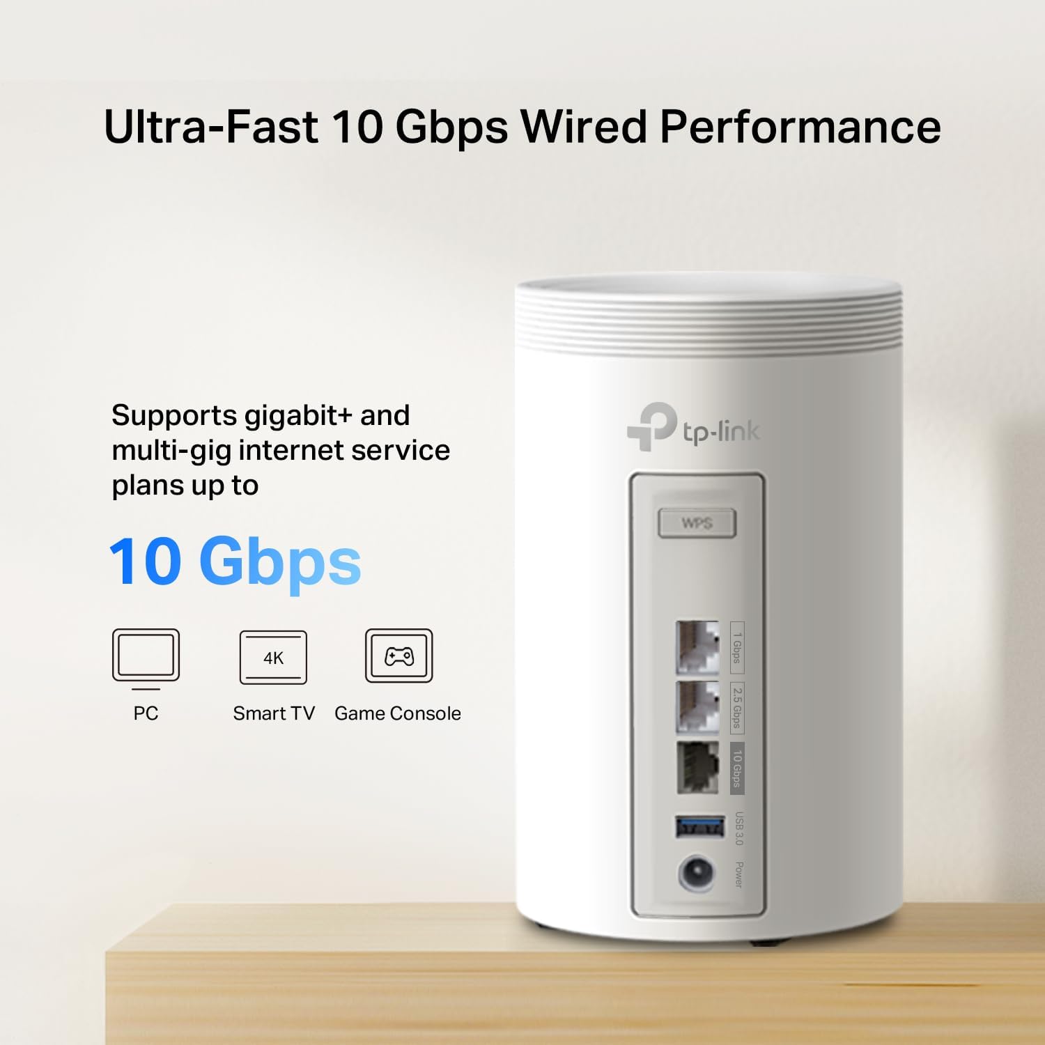 TP-Link Deco 7 Pro BE14000 Tri-Band Wi-Fi 7 Whole Home Mesh System | 8-Stream 14 Gbps | 10 WAN/LAN Port | Up to 8100 Sq.ft, 200 Devices Capacity | 320 MHz, HomeShield, AI-Roaming (BE67 2-Pack)