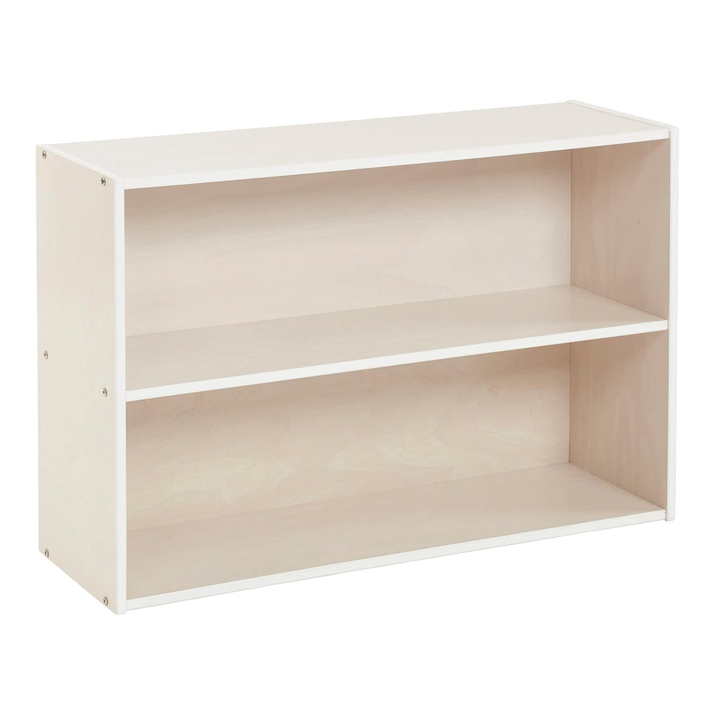 ECR4Kids Streamline 2-Shelf Single-Sided Storage Cabinet, 24in, Classroom Furniture, White Wash