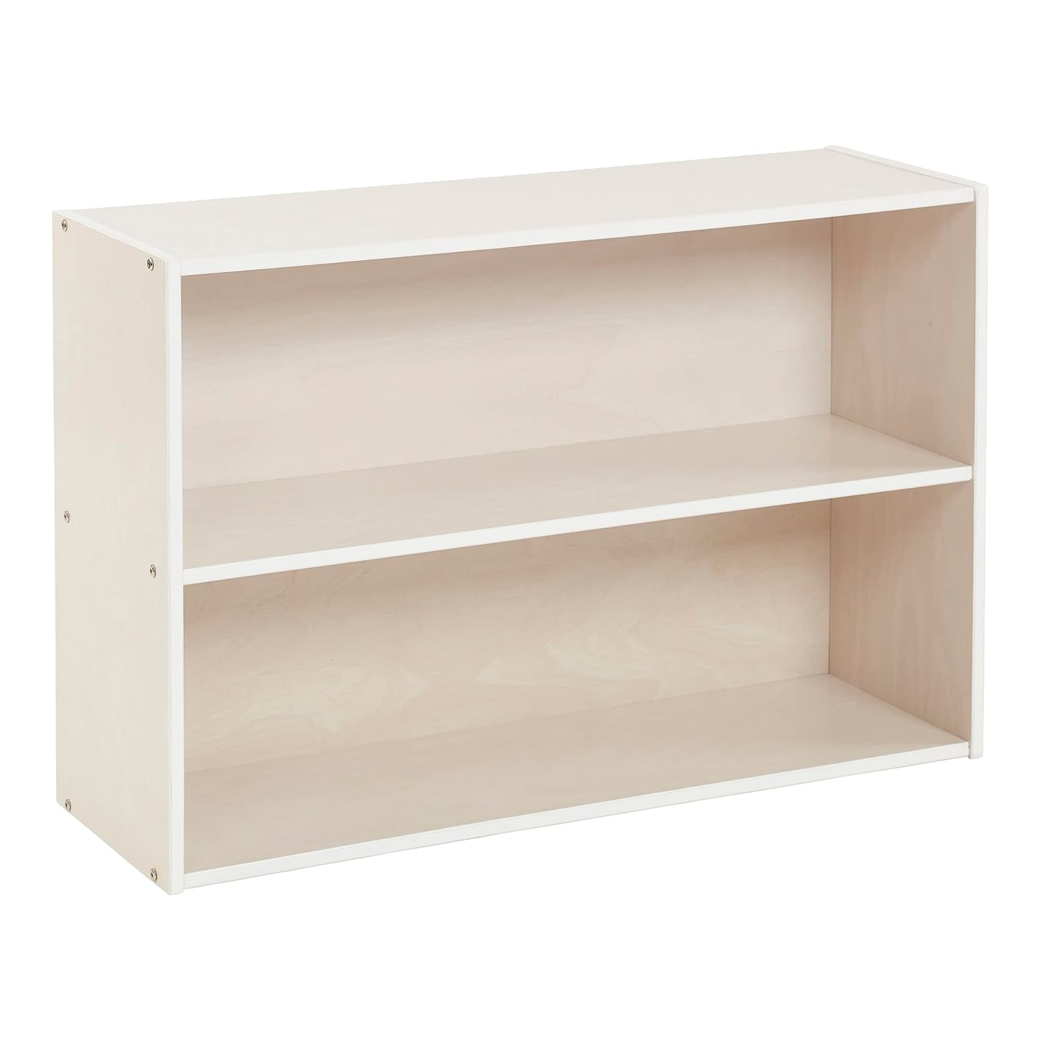 ECR4Kids Streamline 2-Shelf Single-Sided Storage Cabinet, 24in, Classroom Furniture, White Wash