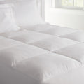Peacock Alley Down Alternative Mattress Topper Enhancer – 100% Hypoallergenic Mattress Cover, 3' Plush Bed Topper with Soft Quilted Top and 400 Thread Count Cotton Sateen Cover - Twin (White)