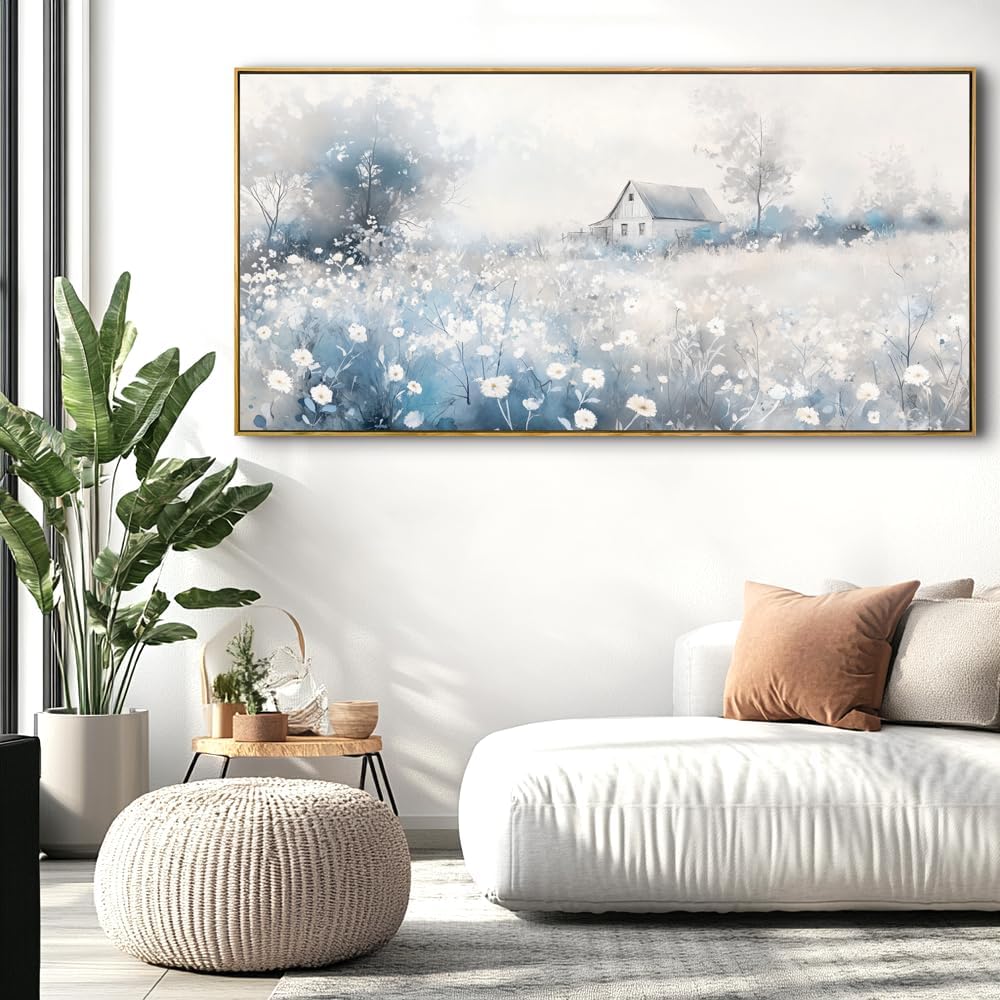 landscape Abstract Wall Art For Living Room Large Size Framed Canvas Wall Art Abstract Wall Decor Abstract Art Paintings Modern Artwork Decor for Bedroom Bathroom 60x30in