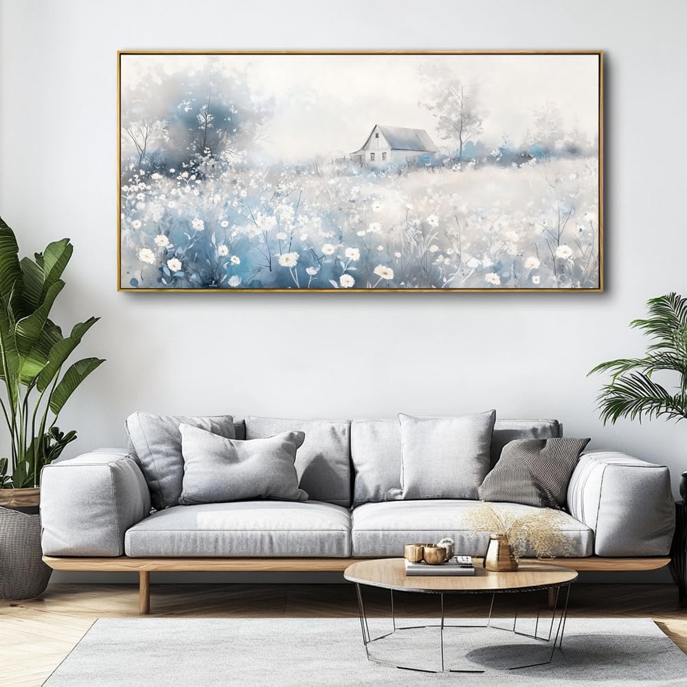 landscape Abstract Wall Art For Living Room Large Size Framed Canvas Wall Art Abstract Wall Decor Abstract Art Paintings Modern Artwork Decor for Bedroom Bathroom 60x30in