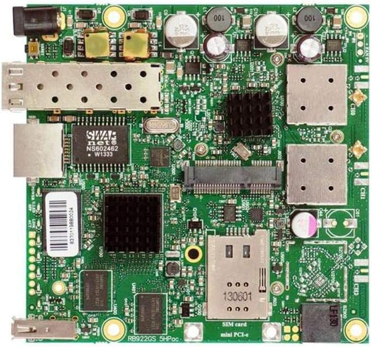 Mikrotik RB922UAGS-5HPacD -US Version RouterBOARD is a very versatile wireless router 802.11ac 128MB 1xSFP OSL4 PoE USB