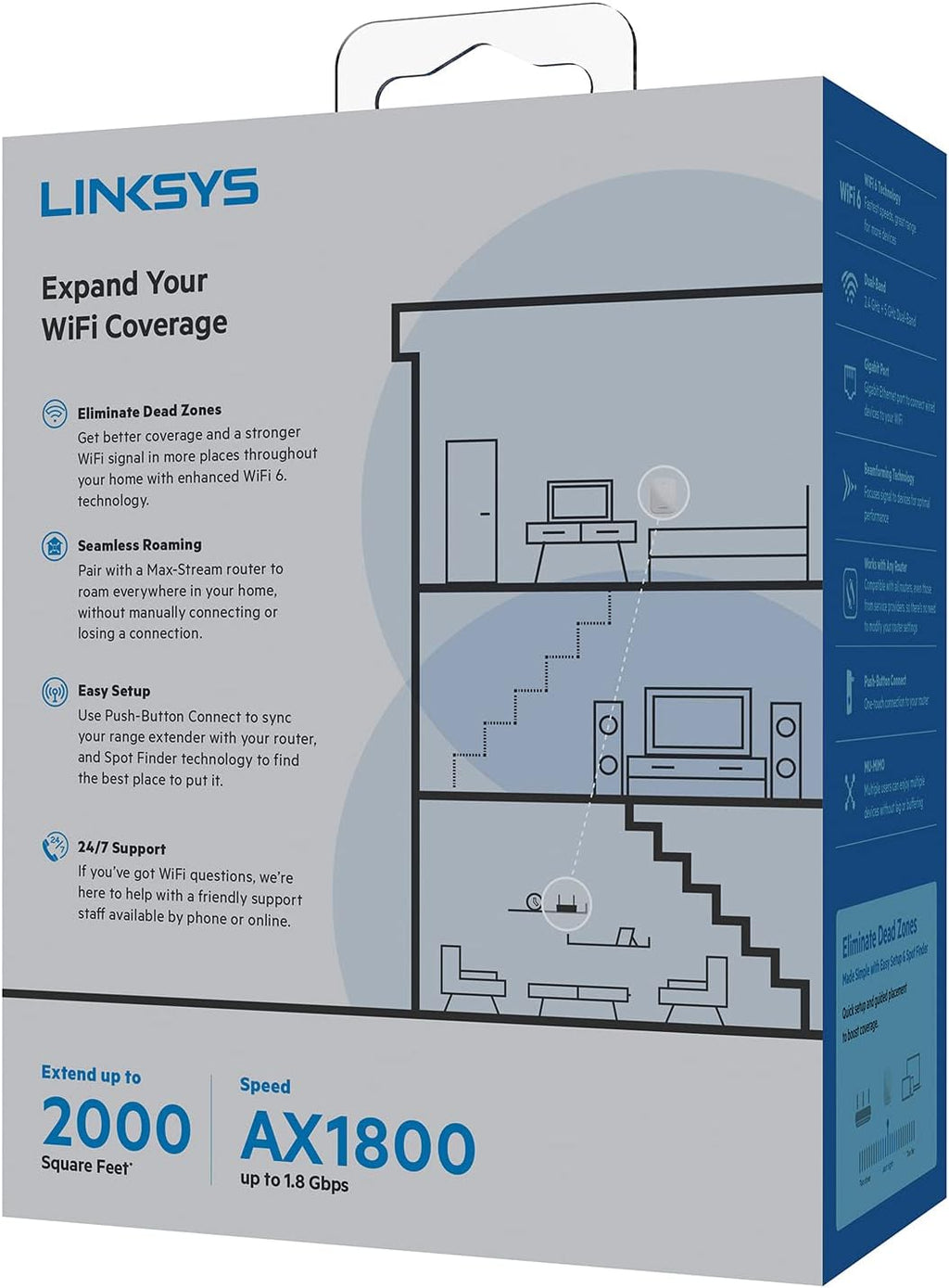 Linksys RE7350 Dual-Band Wi-Fi 6 Wireless Range Extender