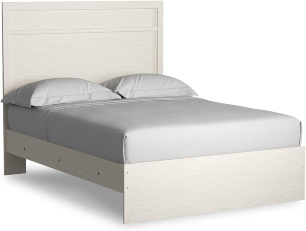 Signature Design by Ashley Stelsie Farmhouse Full Panel Bed, Foundation or Box Spring Needed, White