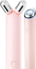 medicube Mini Booster Pro Plus Face Roller Device Set | 2-in-1 Massage & Skincare Device | Jawline Care & Depuffing | Face & Body Massager with 3 Vibration Modes | Korean Facial Device, Pink
