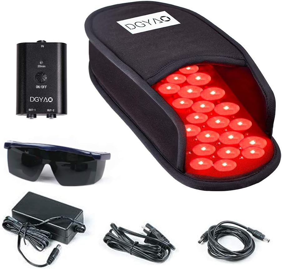 TUOB 660nm LED Red Light Therapy and 880nm Near Infrared Light Therapy Devices Slipper for Foot Nerve/Physical Pain Relief (One Pad)