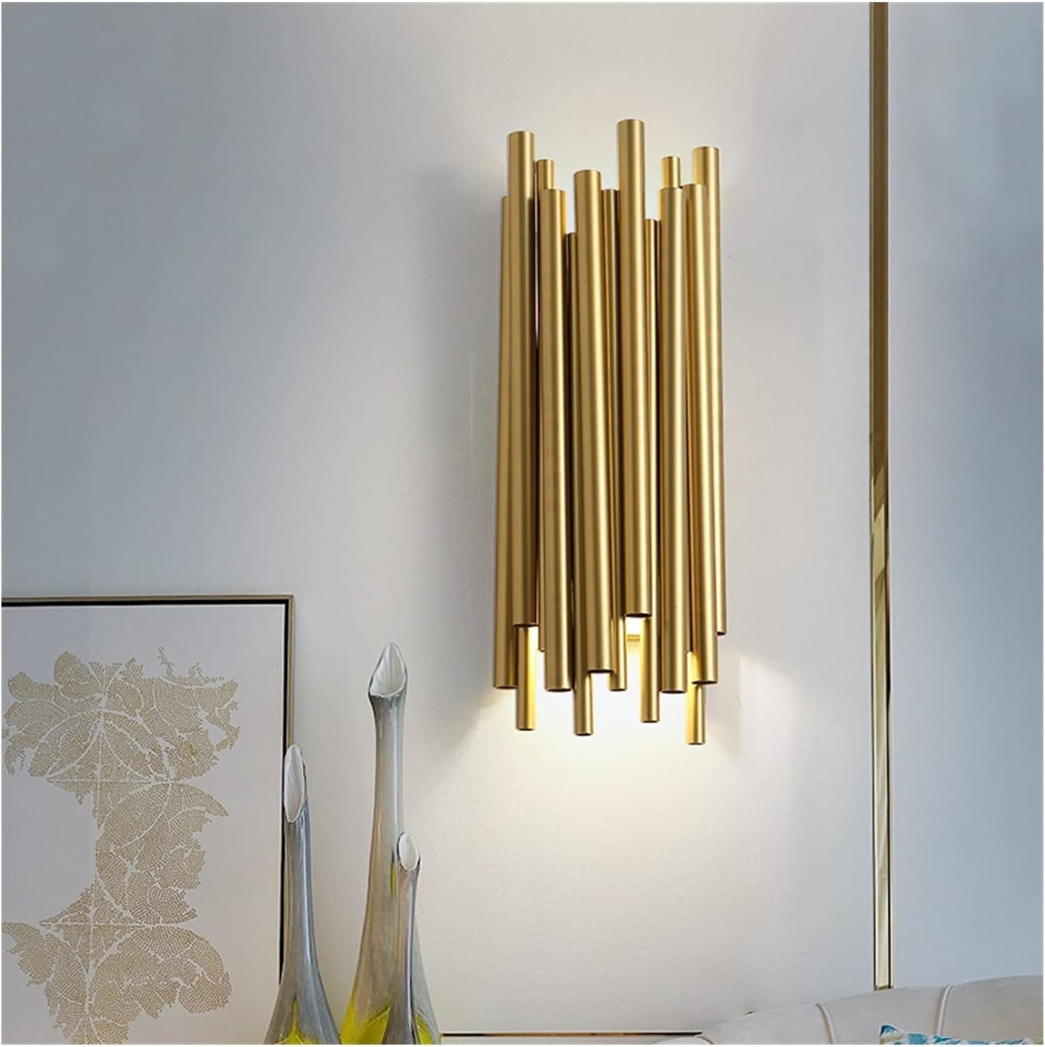 Modern Stainless Steel Chandelier Gold Round Tubes Lighting Luminaria Led,Chandeliers