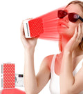 Red Light Therapy for Face and Body, Portable Red Light Therapy Panel, 660nm Red Light and 850nm Infrared Light for Pain Relief, Skin Care, Red Light for Sleep, Rechargeable and Great for Travel