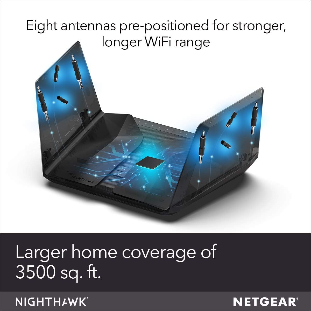 Netgear Nighthawk AX12 Dual-Band 12-Stream Wi-Fi Router RAX120-100NAS (Renewed)