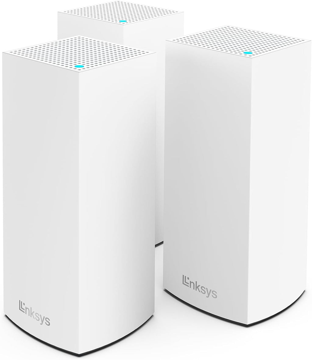 Linksys Atlas WiFi 6 Router Home WiFi Mesh System, Dual-Band, 6,000 Sq. ft Coverage, 802.11ax, 75+ Devices, Speeds up to (AX3000) 3.0Gbps - MX20MS3, 3-Pack