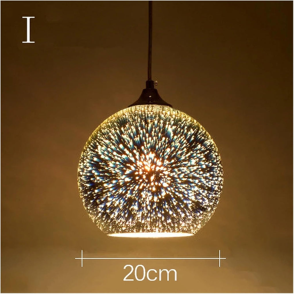 Chandelier, Nordic Colorful Glass Pendant Lights for Furniture Living Room Chandelier Decoration Modern 3D Shade Lamp Luminarias(I-20CM)
