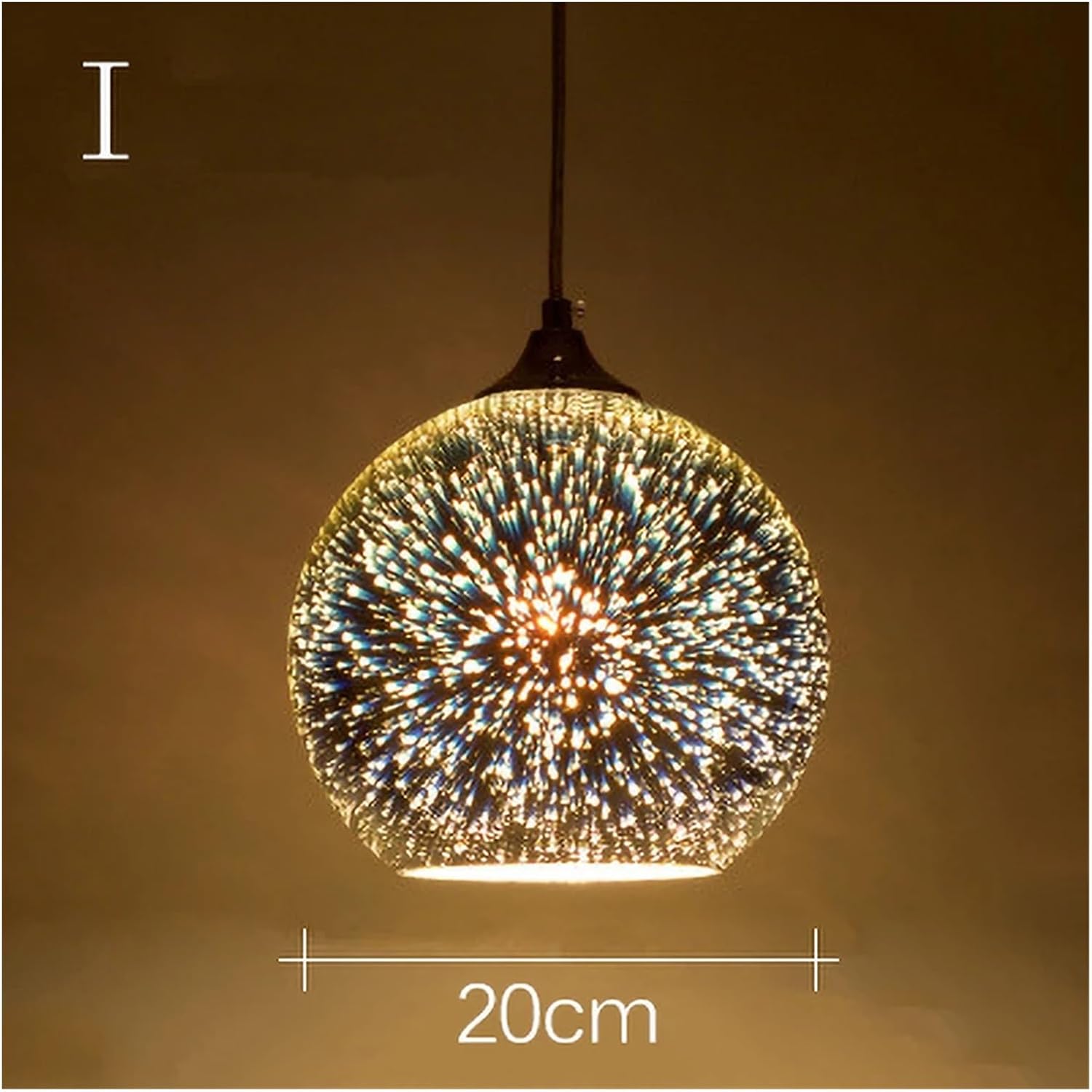 Chandelier, Nordic Colorful Glass Pendant Lights for Furniture Living Room Chandelier Decoration Modern 3D Shade Lamp Luminarias(I-20CM)