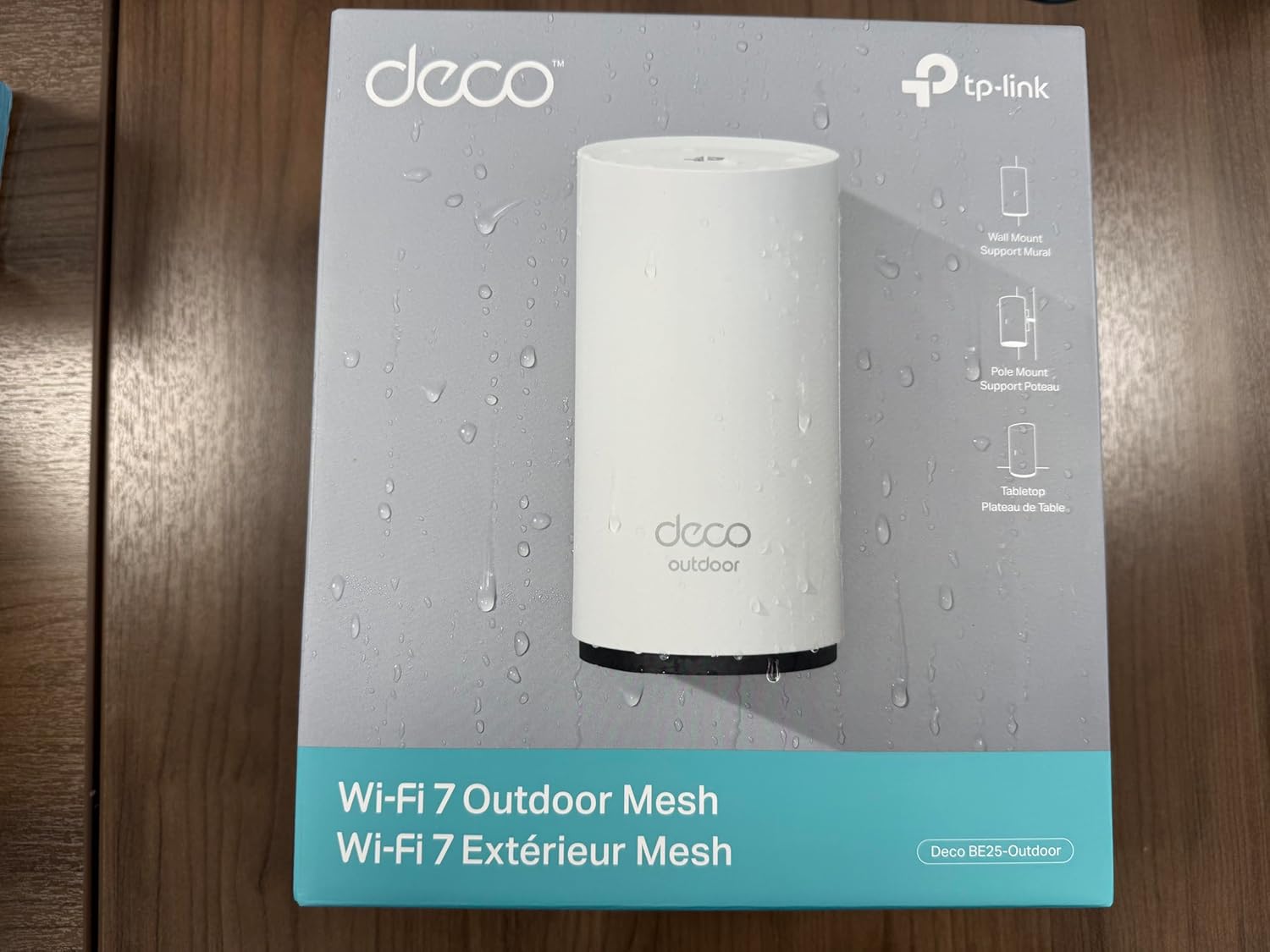 TP-Link Deco 7 Outdoor BE25 BE5000 Dual-Band Wi-Fi 7 Mesh Extender – Up to 2,800 sq. ft., Dual 2.5G PoE+ Ports, IP65 Waterproof, MLO, Multiple Mounting Options, Secure by Design, 1-Pack