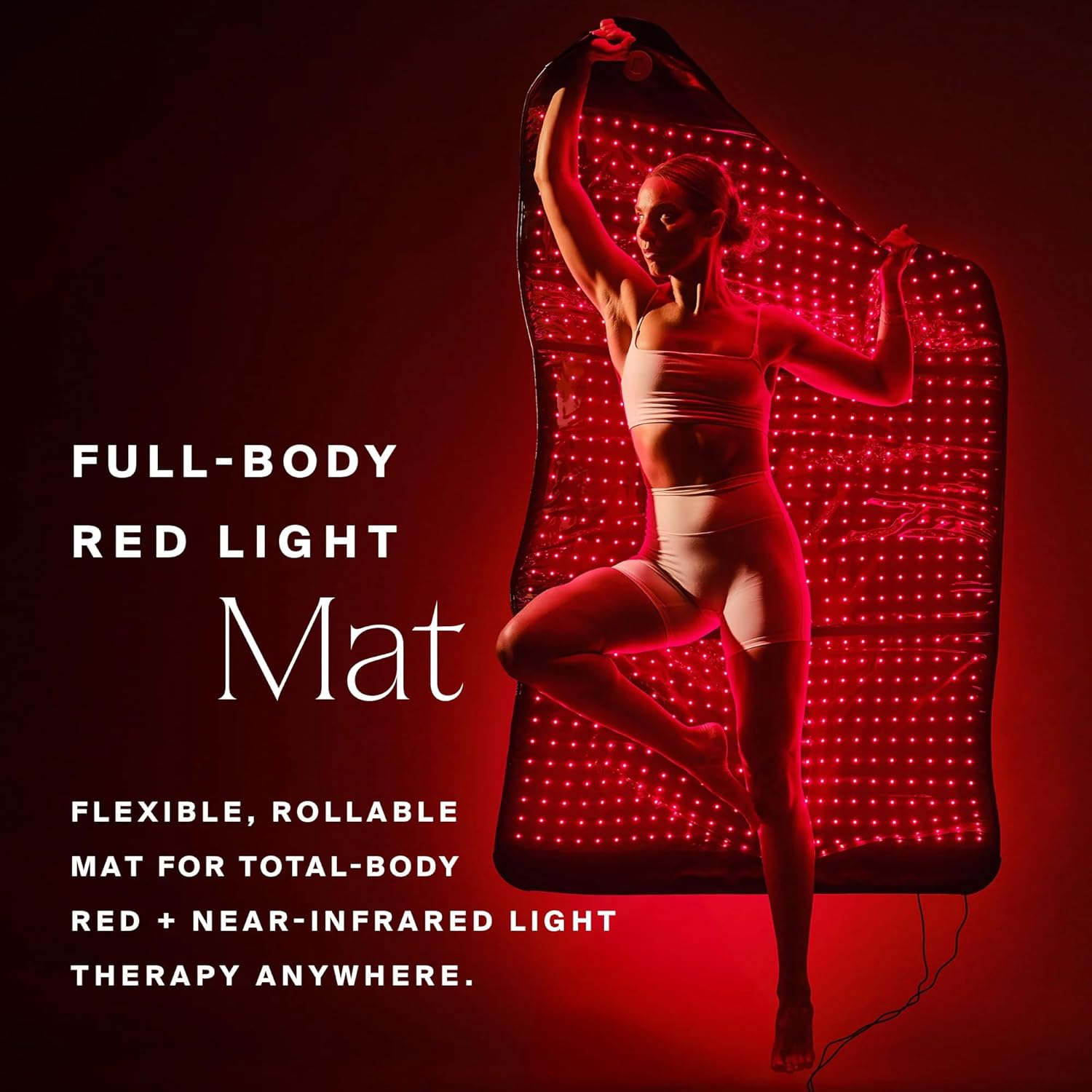 HigherDOSE Full Body Red Light Therapy Mat - Infrared Red Light Therapy Pad with 1,000 LEDs (660nm + 850nm) for Circulation, Recovery, Skin, Energy, Mood & At-Home Redlight Therapy for Body