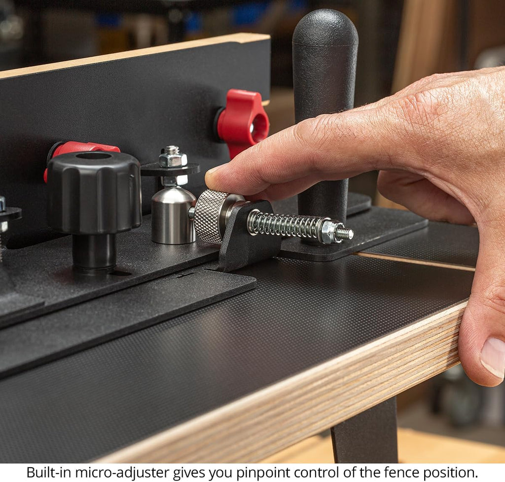 Woodpeckers StabilMaxRT+ Router Table System, USA Made Portable Benchtop Router Table, Instantly Switch From Hand-Held Routing & Table Routing - SMRT-P