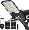 10800W Solar Street Light Outdoor Waterproof – 650,000LM Commercial Flood Light with Motion Sensor & Remote, Zero Electric Bill, IP67, for Parking Lot, Street, Court, Farm, Garage, Yard, Black