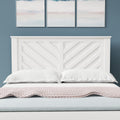 Glenwillow Home LaFerme Wood Panel Headboard in White - Full Size
