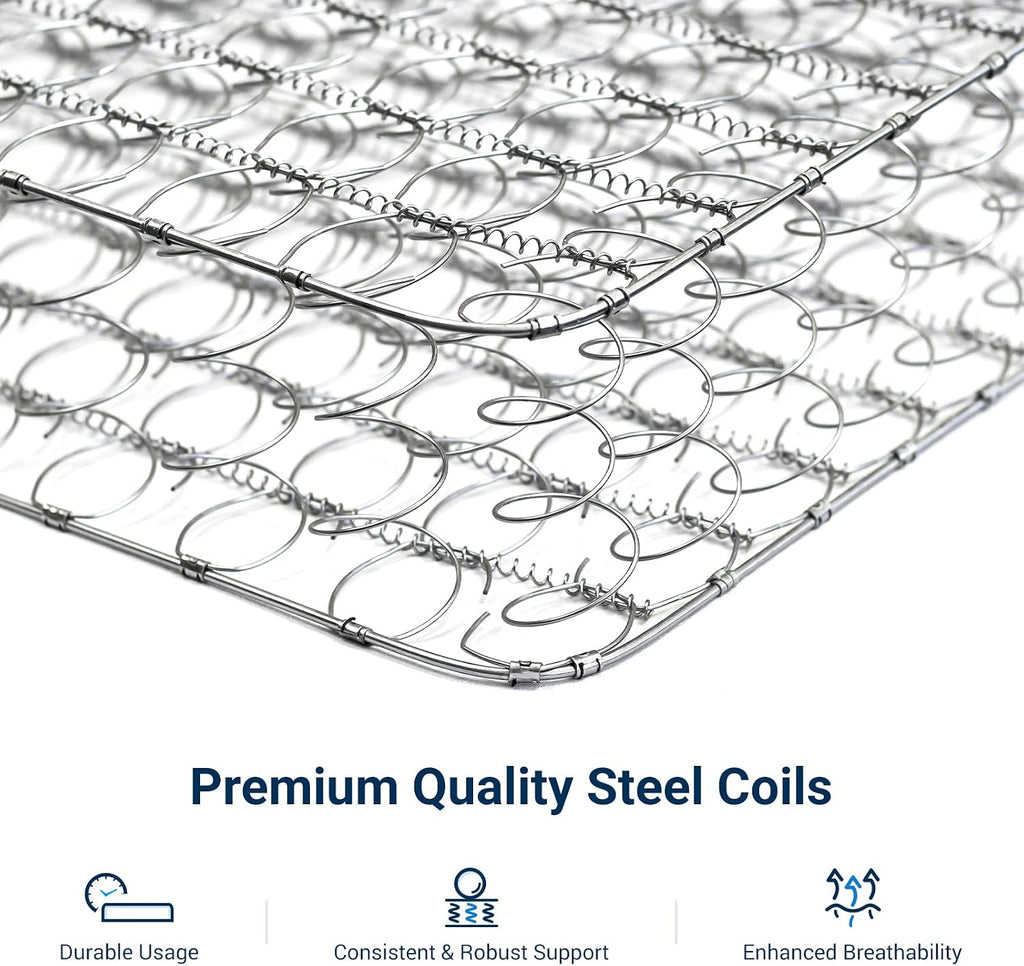 Avenco Full Size Mattress 8 Inch in a Box, Medium Plush Full Mattresses with Spring Smarts Coil Hybrid Colchones for Pressure Relief, CertiPUR-US Certified