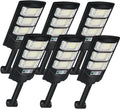 Solar Lights Outdoor Waterproof 6 Pack, Solar Flood Street Lights Dusk to Dawn Motion Sensor 6500K LED Security Outdoor Lights with Remote Control for Patio Barn Yard Garage Garden