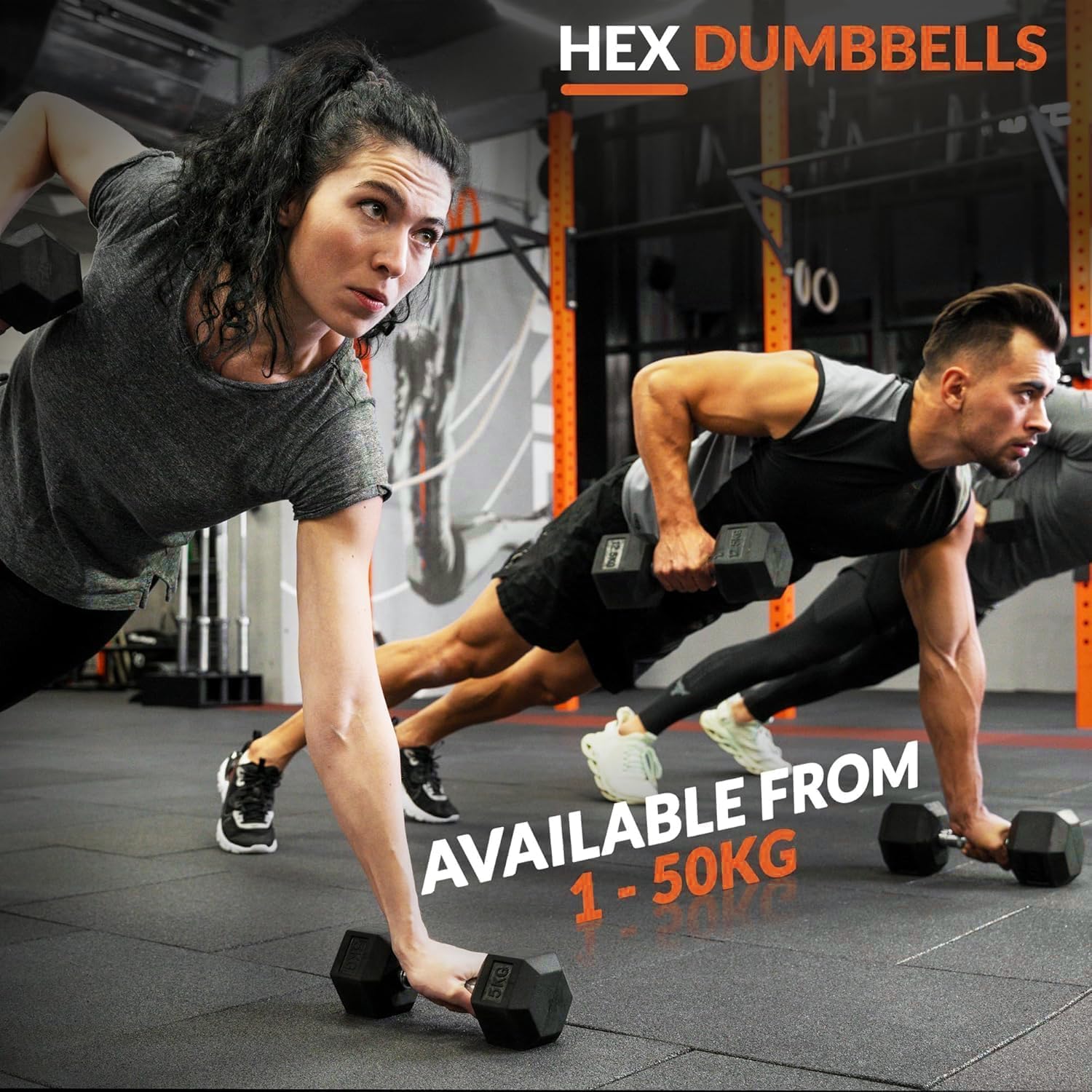 Black 350 lbs Hex Weight Dumbbells Sets with Rack10-50 lbs Rubber Exercise Dumbbell Free Weights for Home Gym Weight and Rack with Dumbbells Set 6 Pair