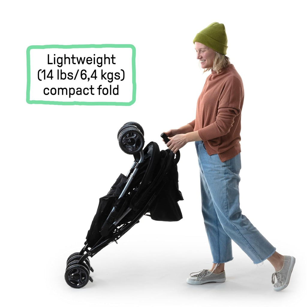 3Dlite Convenience Stroller, Green – Lightweight Stroller with Aluminum Frame, Large Seat Area, 4 Position Recline, Extra Large Storage Basket – Infant Stroller for Travel and More
