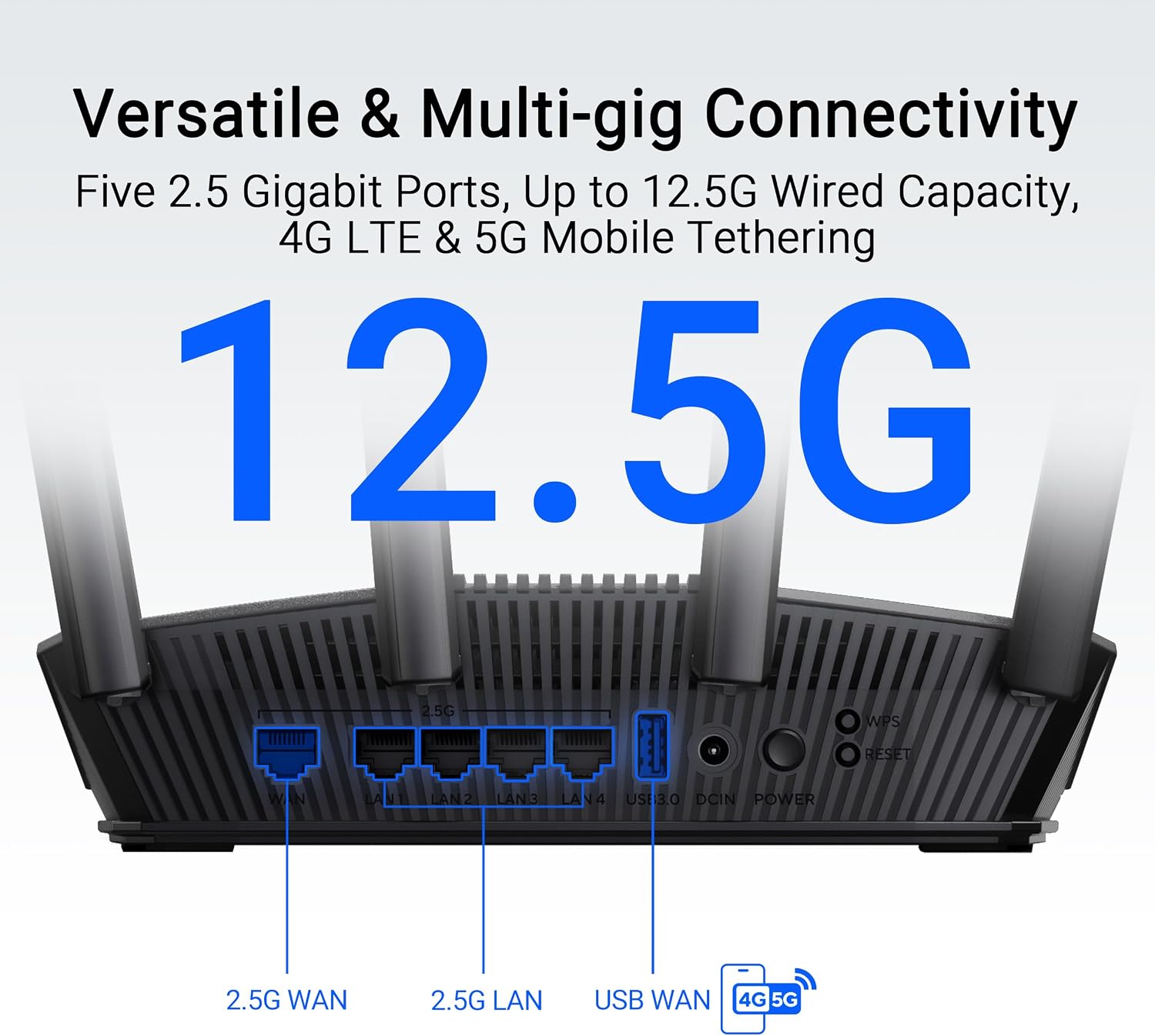 ASUS RT-BE82U WiFi 7 Router - Dual-Band, Up to 6.5 Gbps, Mesh + VPN Compatible, 3yr Warranty