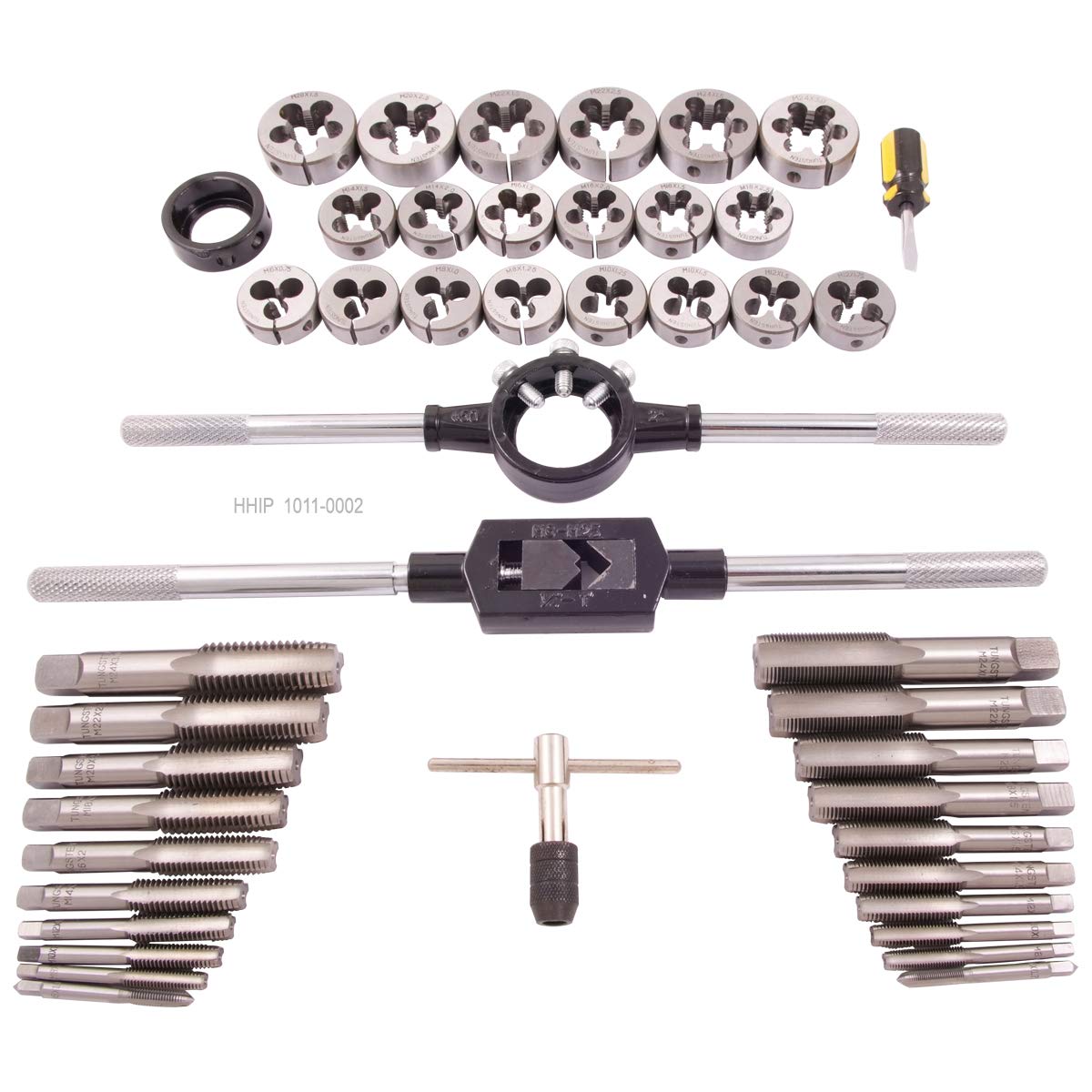 HHIP 1011-0002 45 Piece Tap & Die Set, 6-24mm - Tungsten