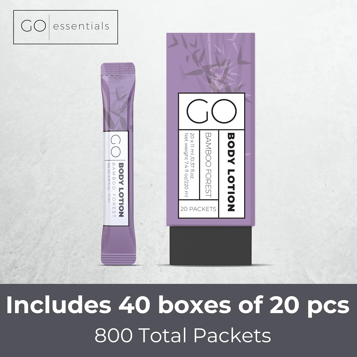 Go Essentials Travel Lotion Single Packets – Body and Hand Lotion for Hydrated Skin and Travel Size Toiletries.