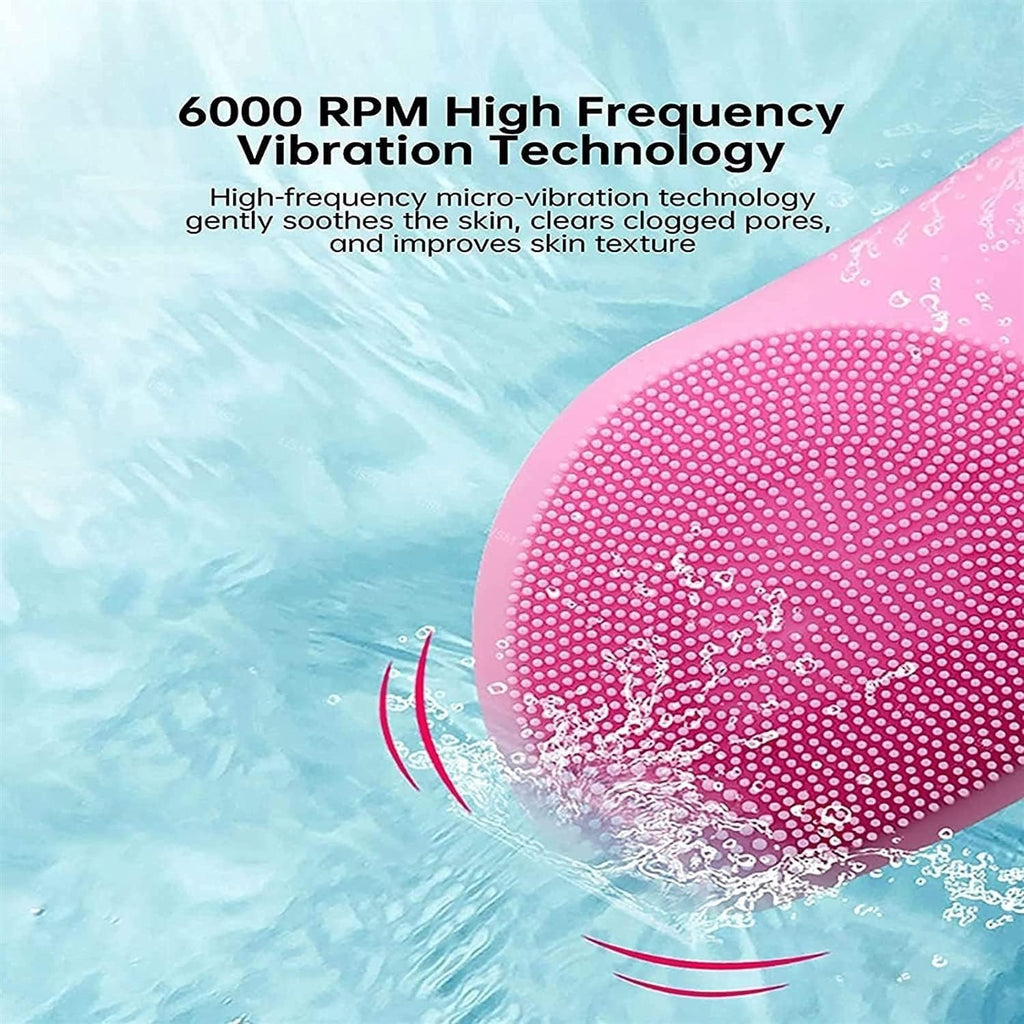 Facial Cleansing Brush, Silicone Electric Face Brush, Waterproof, USB Rechargeable for All Skin Types, Gentle Exfoliating, Deep Cleansing, Massaging Tool The Perfect Ideal Gift