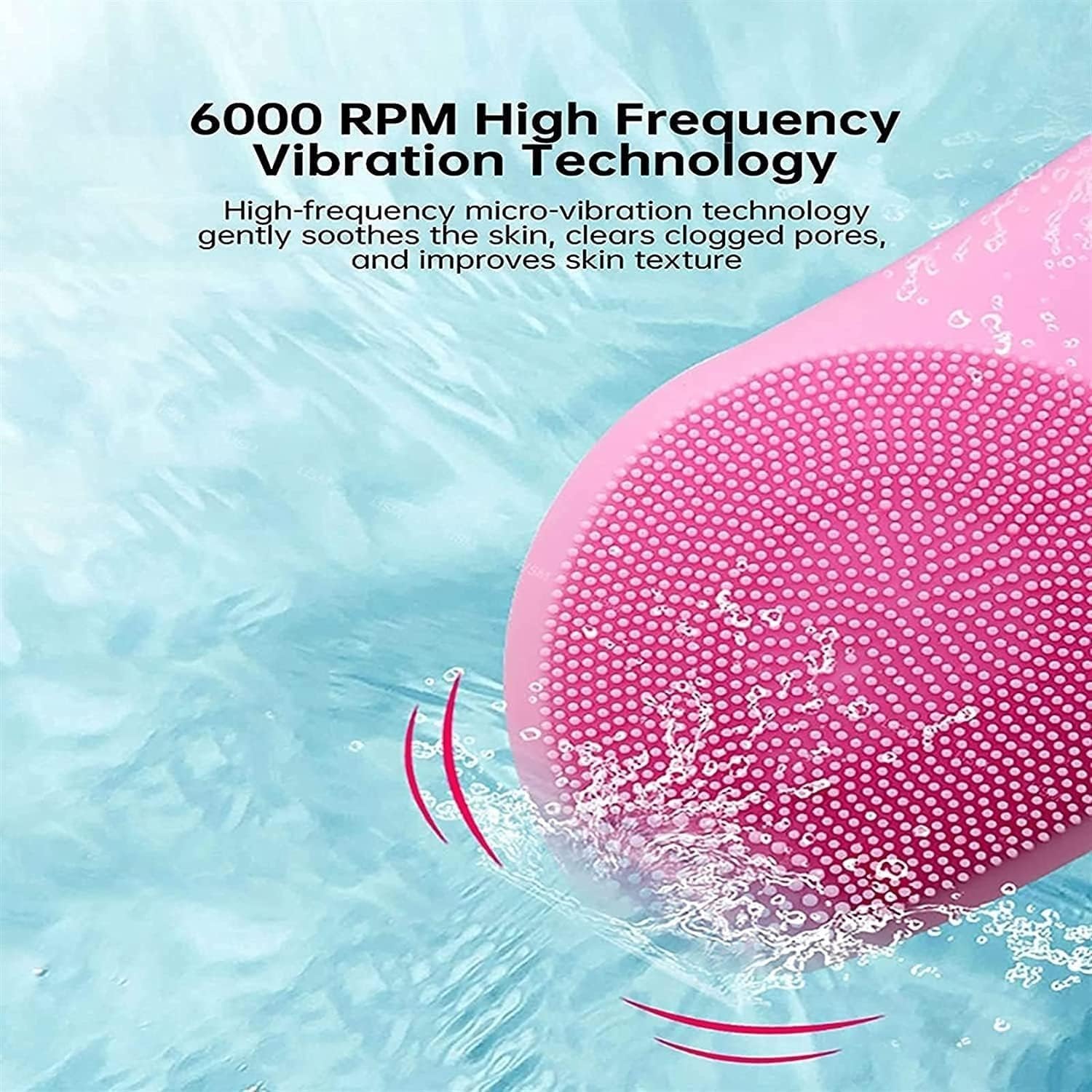 Facial Cleansing Brush, Silicone Electric Face Brush, Waterproof, USB Rechargeable for All Skin Types, Gentle Exfoliating, Deep Cleansing, Massaging Tool The Perfect Ideal Gift