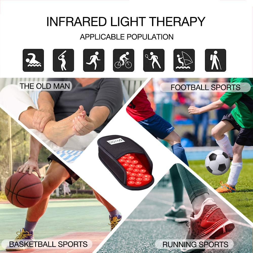 TUOB 660nm LED Red Light Therapy and 880nm Near Infrared Light Therapy Devices Slipper for Foot Nerve/Physical Pain Relief (One Pad)